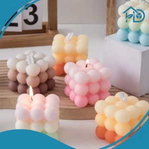 nến thơm hình rubik mix màu