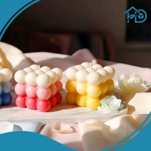 nến thơm hình rubik mix màu